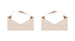 © LENNAMATS - Delivery of correspondence in envelope. Ordinary brown paper isolated envelopes with letter inside. Can be used as stickers, icons, mockups. Stock vector illustration isolated on white background.