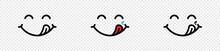 Yummy Face Smile Icon. Delicious Emoji, Vector Illustration