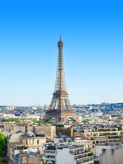  パリ　凱旋門から眺めるエッフェル塔