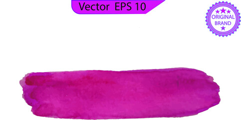 Wall Mural - Pink Watercolor painted background texture on transparent background. Abstract watercolor background. Watercolor elements for design. Vector illustration. EPS 10