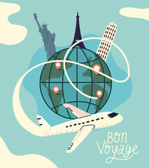 Poster - bon voyage around the world