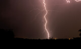 Fototapeta Tęcza - lightning in the night