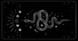 © SamsonFM - Occult trendy hand drawn illustration with snake, moon and stars.