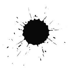 Wall Mural - Black paint blob . Vector 