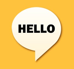 Fototapete - Banner, speech bubble, poster and sticker concept with text Hello