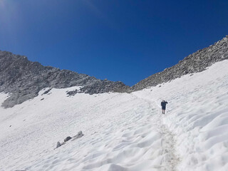 hiker in the mountains