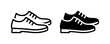 Leather derby shoe or man footwear icon vector illustration.