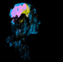 Abstract AI Head Profile