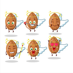 Sticker - Almond cartoon designs as a cute angel character