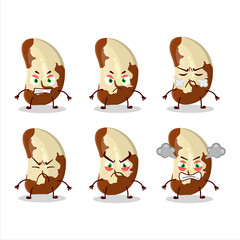 Sticker - Brazil nuts cartoon character with various angry expressions