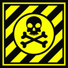 Sticker - danger warning sign vector	