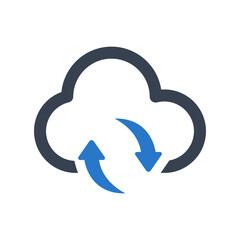 Poster - Cloud sync icon