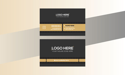 Brown and Black Colored film company business card