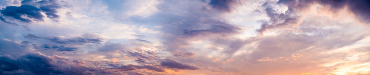 natural background of the colorful panorama sky, during the time sunrise and sunset