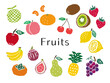 © ニシヒロユミ - フルーツ　レトロなかわいいベクターセット