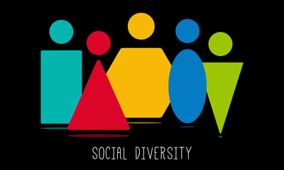 Wall Mural - Social diversity, Inclusion and diversity infographic vector set, people vector logo for website