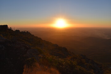 sunset in the mountains