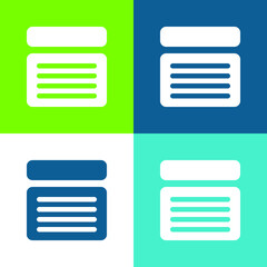 article flat four color minimal icon set