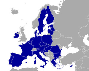 karte der europäischen union in europa