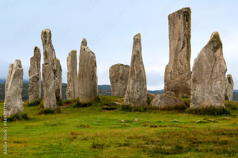 The Callanish Stones are an arrangement of standing stones placed in a ...