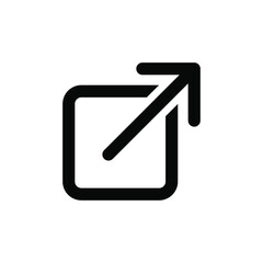 Fototapete - External link icon, open page vector icon, isolated on background