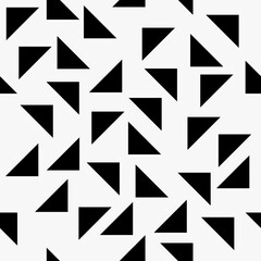 Poster - Black triangles mosaic wallpaper. Vector seamless triangles.