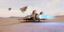 Spacecraft In Desert