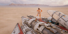 Spacecraft In Desert