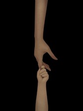 Illustration Of Child Hand Holding Hand For Help 