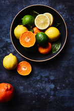 Bowl Of Citrus Fruits