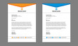 © Creative_stocker444 - Professional Abstract corporate Letterhead template Design for  Advertising Company Profile Layout, Letterhead Design Simple, And Clean Print-ready with Orange and blue CMYK Color 5