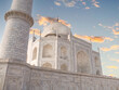 Taj Mahal side shot at sunset 