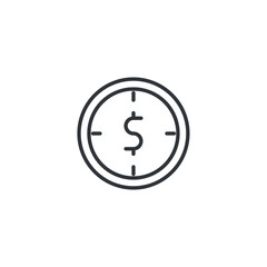 Fototapete - time is money icon, isolated time sign icon, vector illustration