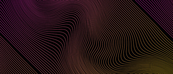Color Wave Lines Pattern Abstract Background. Vector