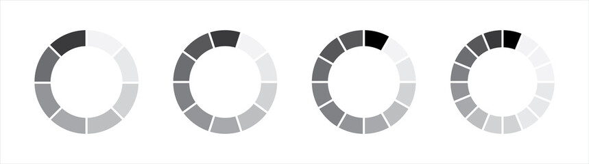 Poster - Loading icons set. Load. Load bar collection. loading icons on white background.