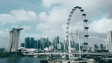 Canvas Print - Aerial view of Singapore