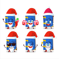 Wall Mural - Santa Claus emoticons with water book of magic cartoon character