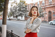 © SHOTPRIME STUDIO - woman outdoors near building red lips walk
