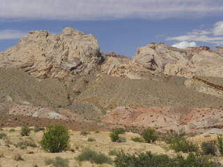 Wall Mural - the picturesque rock formations of the san rafael swell and I-70, near green river ,  utah