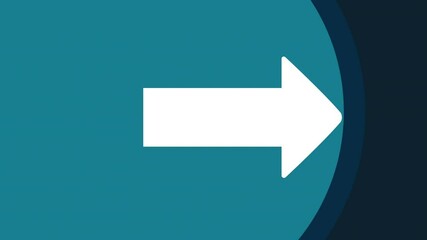 Poster - Animation of white arrow on blue and data processing over city at night
