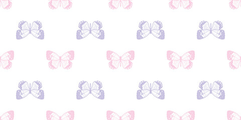 Poster - Butterfly seamless repeat pattern background