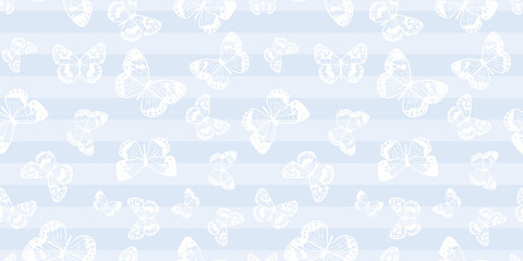 Poster - Butterfly seamless repeat pattern background