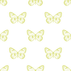 Poster - Butterfly seamless repeat pattern background