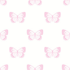 Poster - Butterfly seamless repeat pattern background