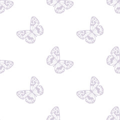 Poster - Butterfly seamless repeat pattern background