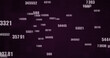 © vectorfusionart - Multiple numbers changing against squares on purple background