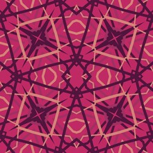 Seamless Pattern Of Purple Diamonds With Stars On A Pink Background