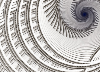 Fototapete - Abstract color dynamic textured background with lighting effect. Fractal spiral. Fractal art
