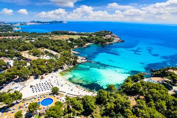 Wall Mural - Aerial view with Sa Font de Sa Cala, north Mallorca, Spain