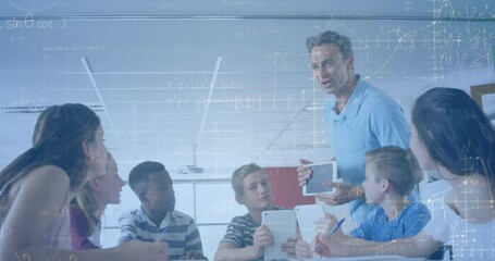 Poster - Animation of mathematical equations over schoolchildren learning